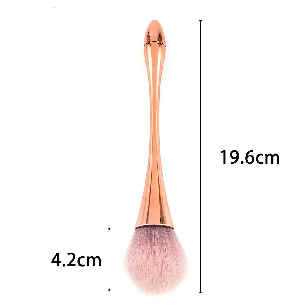 Luxury Champagne Makeup Brushes Flat Top Foundation Brush Large Face Brush Repair brush contour brush for Liquid Cream Powder
