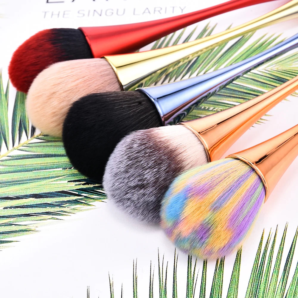 Luxury Champagne Makeup Brushes Flat Top Foundation Brush Large Face Brush Repair brush contour brush for Liquid Cream Powder