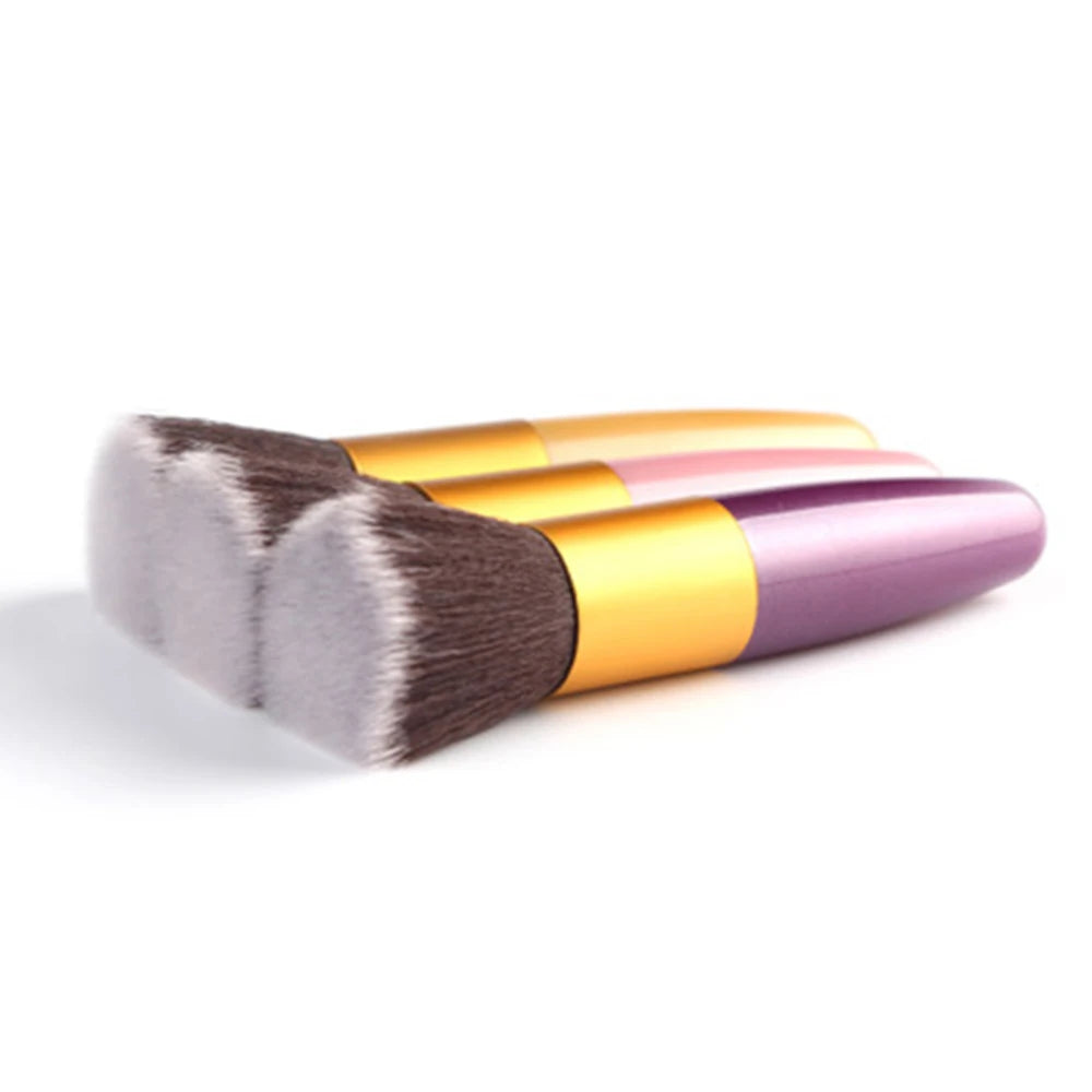 Luxury Champagne Makeup Brushes Flat Top Foundation Brush Large Face Brush Repair brush contour brush for Liquid Cream Powder