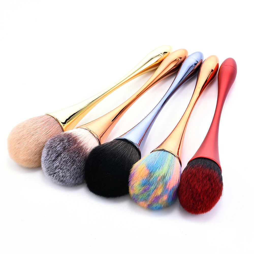 Luxury Champagne Makeup Brushes Flat Top Foundation Brush Large Face Brush Repair brush contour brush for Liquid Cream Powder