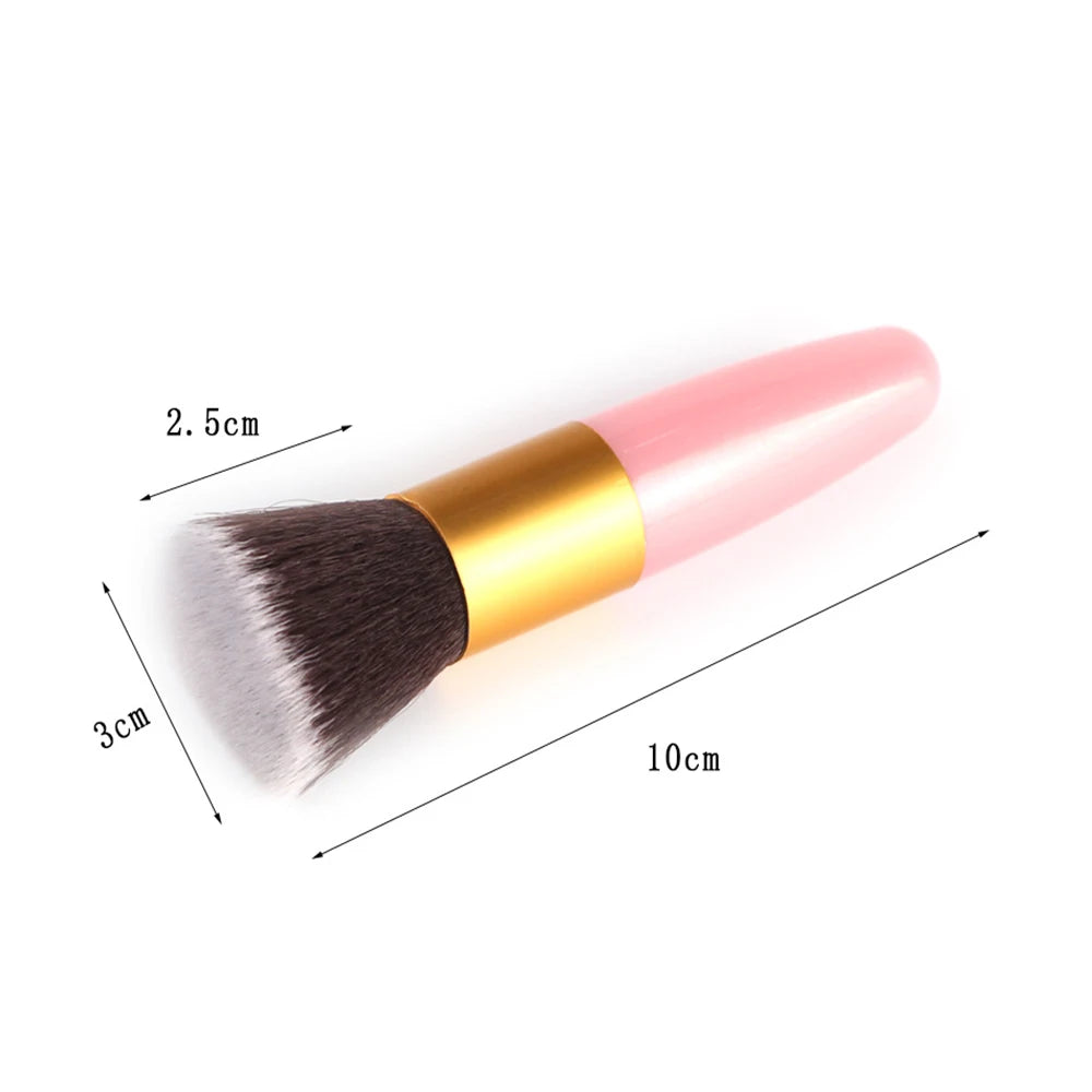 Luxury Champagne Makeup Brushes Flat Top Foundation Brush Large Face Brush Repair brush contour brush for Liquid Cream Powder