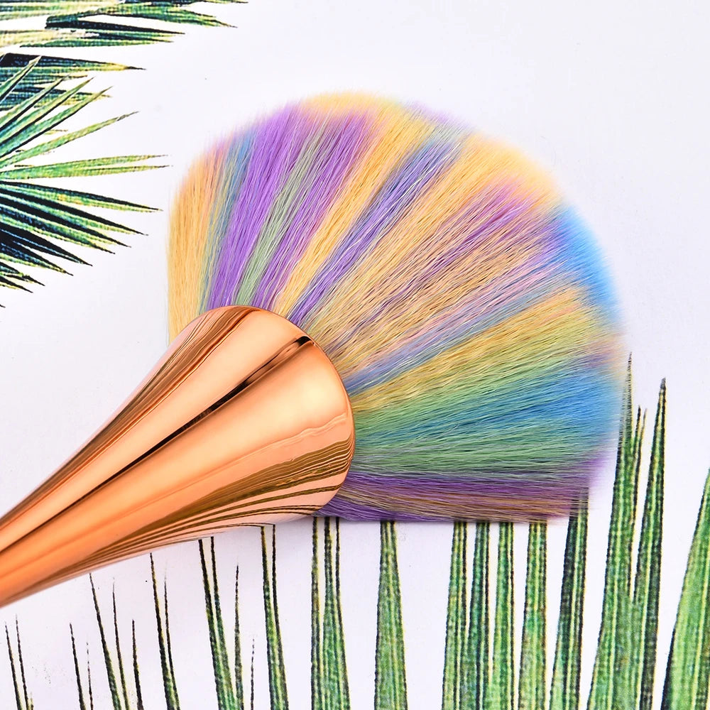Luxury Champagne Makeup Brushes Flat Top Foundation Brush Large Face Brush Repair brush contour brush for Liquid Cream Powder