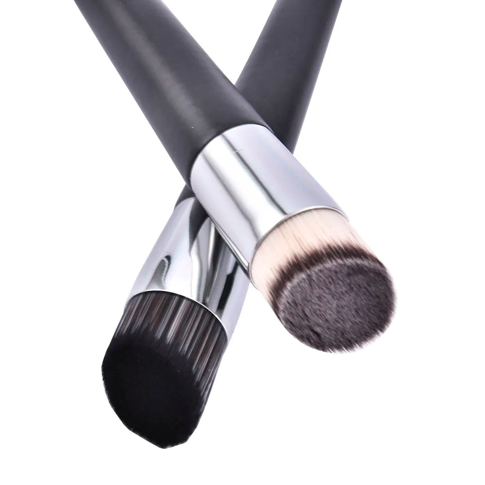 Luxury Champagne Makeup Brushes Flat Top Foundation Brush Large Face Brush Repair brush contour brush for Liquid Cream Powder