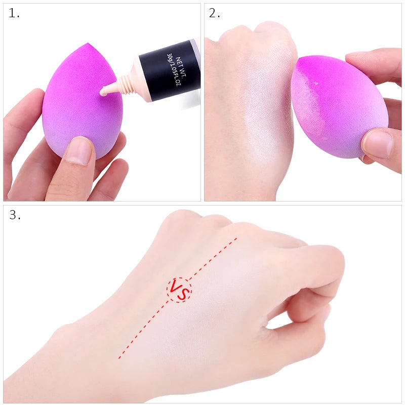 Makeup Sponge Marbling Water-drop Shape Foundation Concealer Sponges Dry and Wet Mix Powder Puffs Cosmetic Puff Makeup Tools
