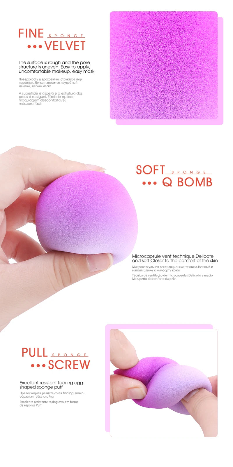 Makeup Sponge Marbling Water-drop Shape Foundation Concealer Sponges Dry and Wet Mix Powder Puffs Cosmetic Puff Makeup Tools