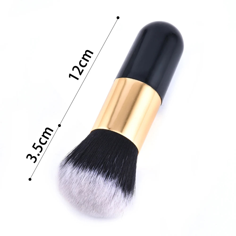 Luxury Champagne Makeup Brushes Flat Top Foundation Brush Large Face Brush Repair brush contour brush for Liquid Cream Powder