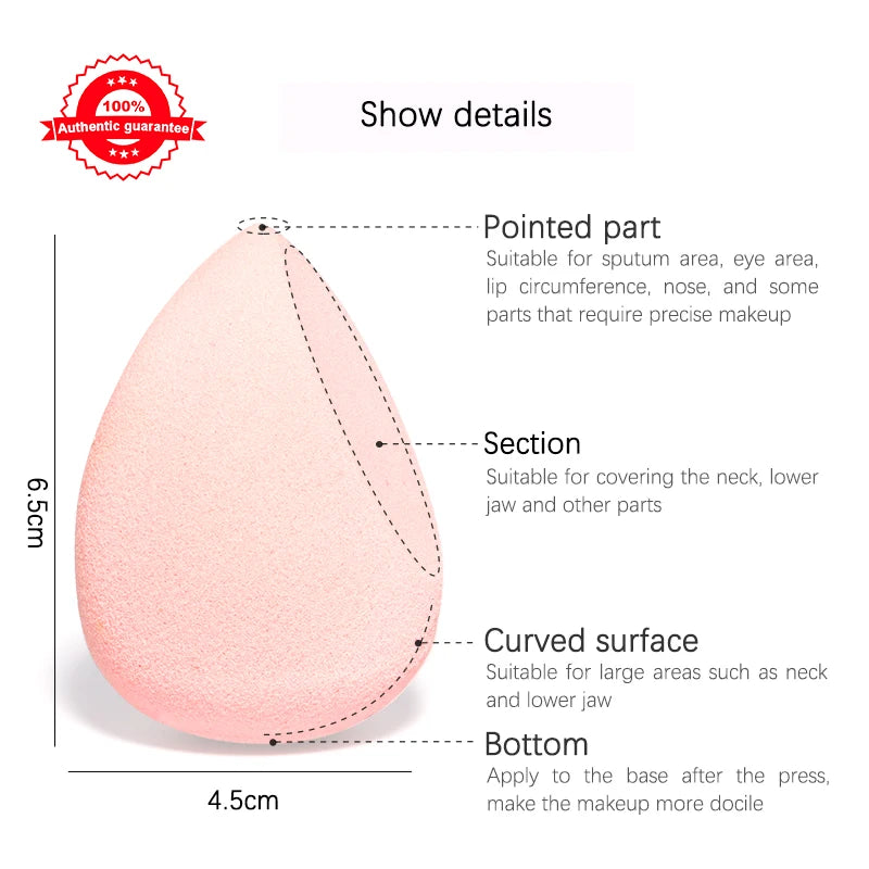Makeup Sponge Marbling Water-drop Shape Foundation Concealer Sponges Dry and Wet Mix Powder Puffs Cosmetic Puff Makeup Tools