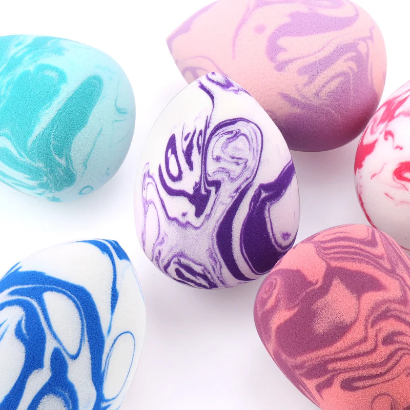 Makeup Sponge Marbling Water-drop Shape Foundation Concealer Sponges Dry and Wet Mix Powder Puffs Cosmetic Puff Makeup Tools