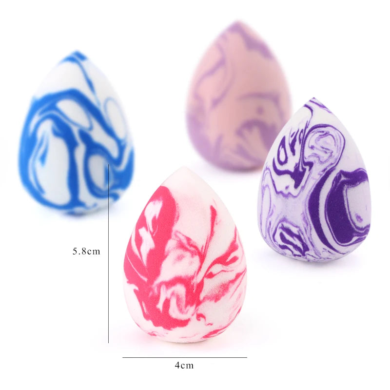 Makeup Sponge Marbling Water-drop Shape Foundation Concealer Sponges Dry and Wet Mix Powder Puffs Cosmetic Puff Makeup Tools
