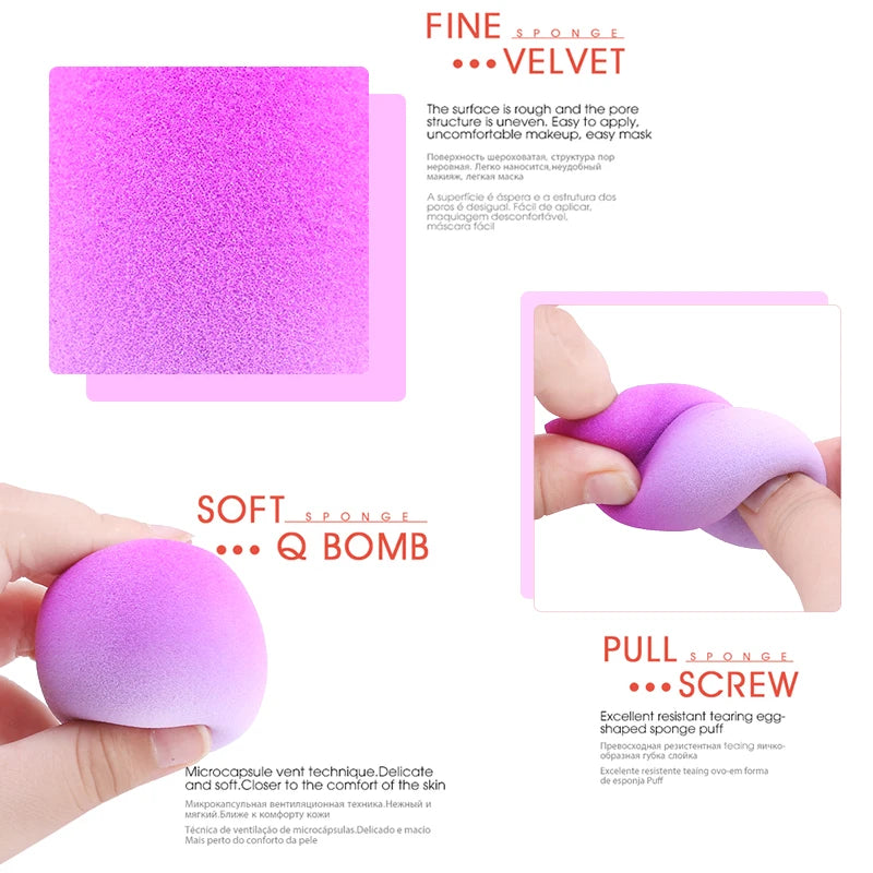 Makeup Sponge Marbling Water-drop Shape Foundation Concealer Sponges Dry and Wet Mix Powder Puffs Cosmetic Puff Makeup Tools