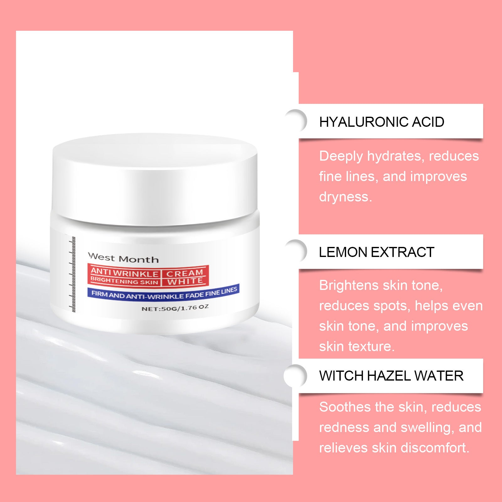 Brightening Face Cream Fade Blemish Glowing Moisturizing Firming Lightening Dark Rejuvenating Hydrating Korean Skin Care Product