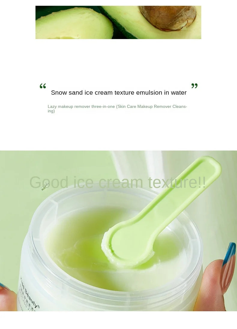 Kiss Beauty Korean Skincare Avocado Cleansing Balm Remove Blackheads Gentle Deep Cleansing Cleansing Oil 100G