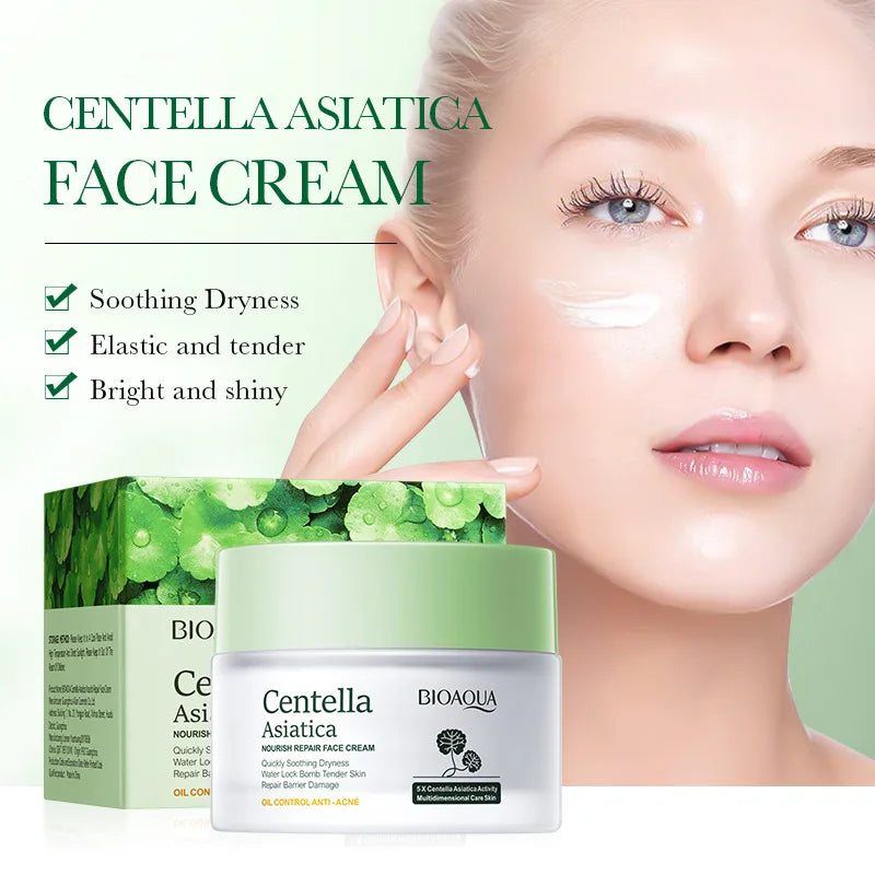BIOAQUA Centella Asiatica Face Cream skincare Moisturizing Nourishing Firming Facial Cream Skin Care for Beauty