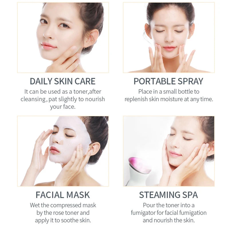 Face Care Rose Water Nourishing Skin Improve Dullness Anti Aging Facial Toner Damask Korean Skincare Products 100ml