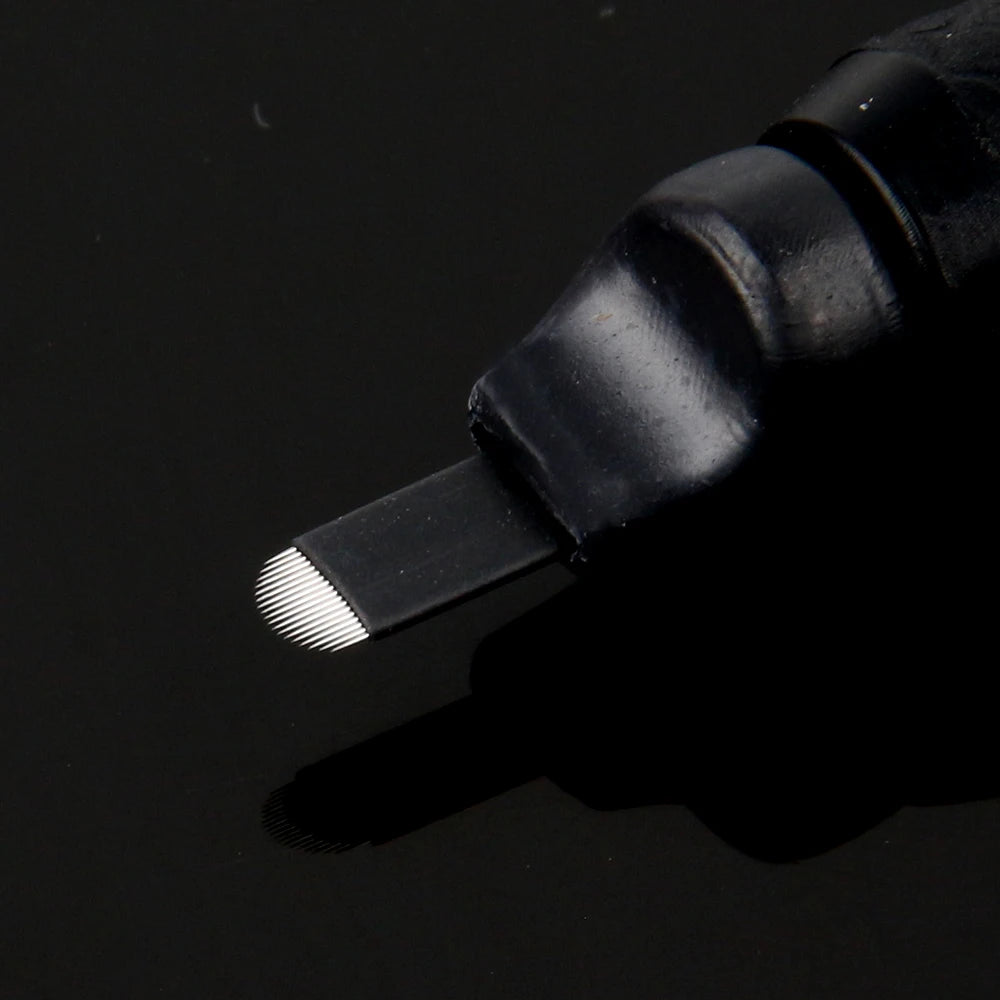 10PCS/BOX Sterile Disposable Microblading Pen U Shape Blade 18 Pins 0.15/0.18MM Permanent Makup Eyebrow Liner Tattoo Pen