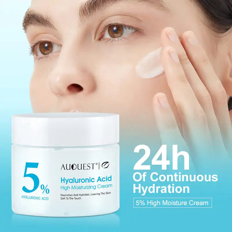Hyaluronic Acid Face Serum & Cream Skin Care Set Deep Nourishing Lasting Moisturising Anti Dry Facial Skincare Cosmetics Kit