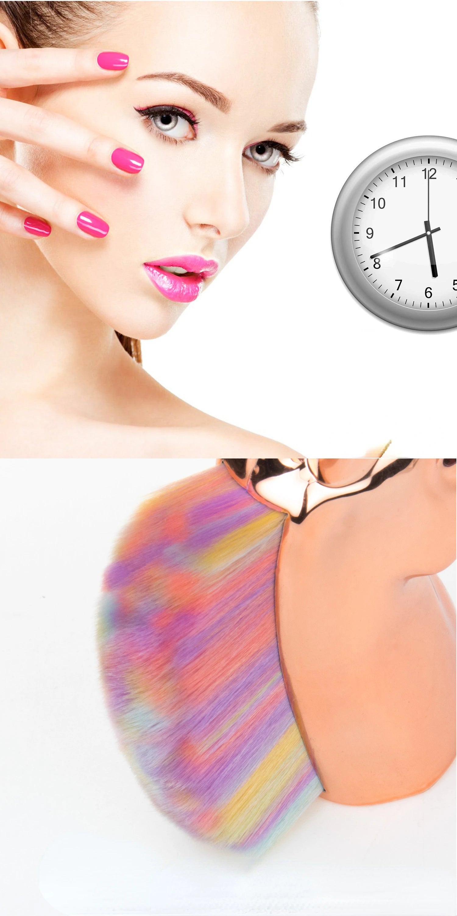 Cute Cartoon Unicorn Nail Art Makeup Brushes Synthetic Hair Blush Woman Makeup Brush Face Powder Foundation Cosmetic Makeup Tool