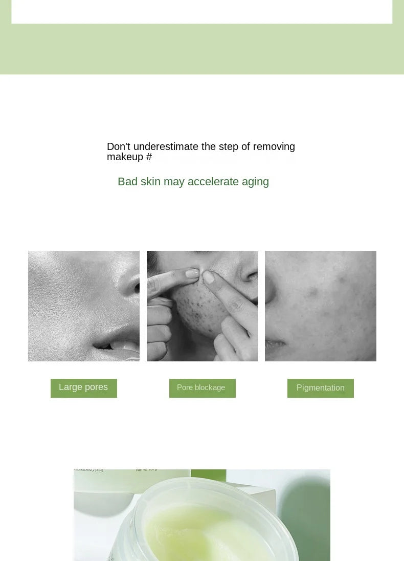 Kiss Beauty Korean Skincare Avocado Cleansing Balm Remove Blackheads Gentle Deep Cleansing Cleansing Oil 100G
