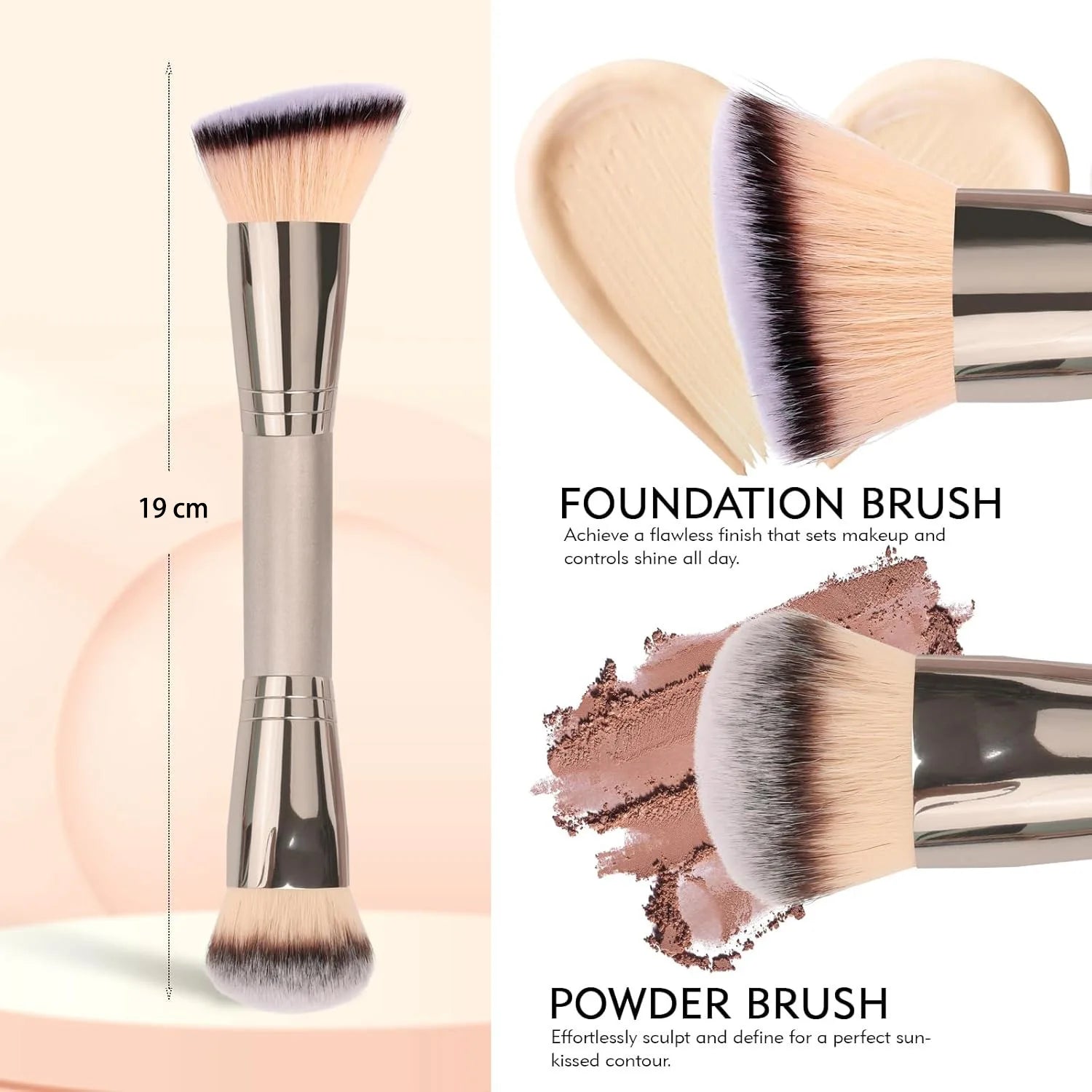 Dual-ended Foundation Brush Concealer brush contour brush blush brush Makeup Brush Professional