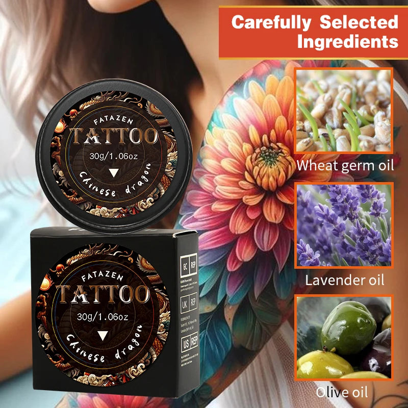 30g Tattoo Care Balm Natural Moisturizing & Nourishing Cream, Enhances & Protection Color, Gentle & Non-Irritating