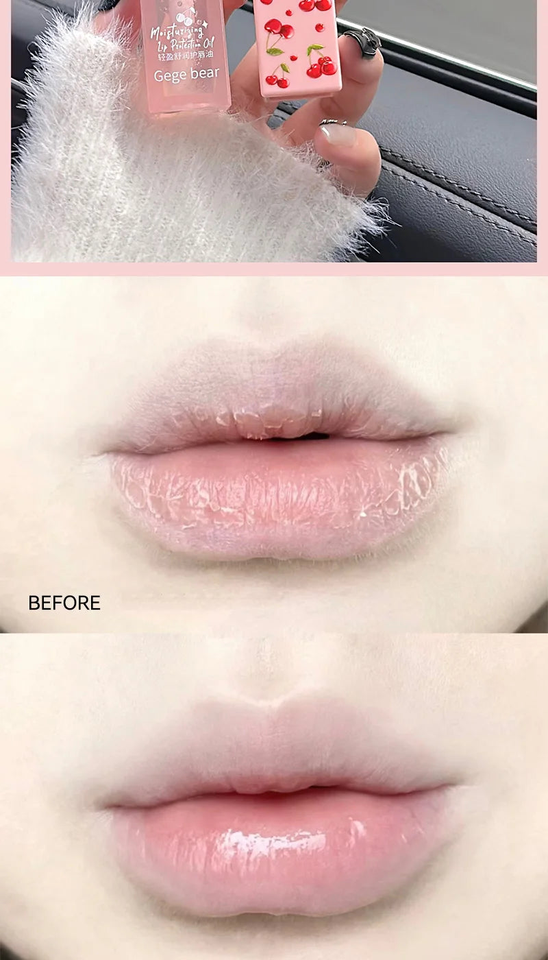 Gege Bear Gentle Moisturizing Lip Care Set - Reduces Lip Lines and Prevents Chapping,Essential for summer drying