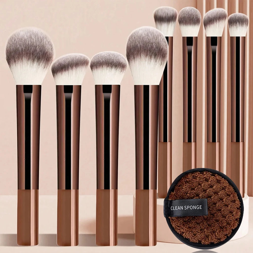 Makeup Brush Set Pro Easy to Clean, - Soft, Premium Synthetic Hair, Cruelty-Free, Foundation, Blush, Eyeshadow, Cosmetic