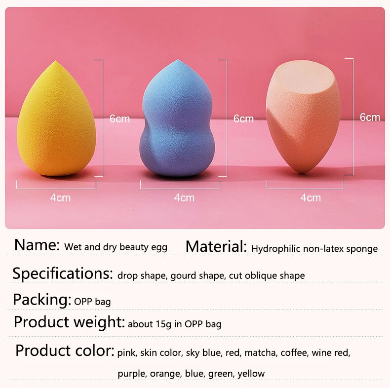 Makeup Sponge Puff Professional Cosmetic Puff Powder Smooth Women's Makeup  Foundation Sponge Beauty Make Up Tool Accessories
