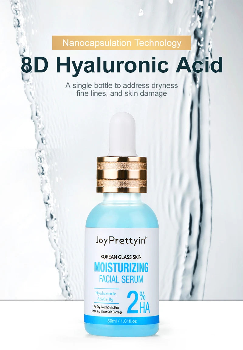 Hyaluronic Acid Face Serum & Cream Skin Care Set Deep Nourishing Lasting Moisturising Anti Dry Facial Skincare Cosmetics Kit
