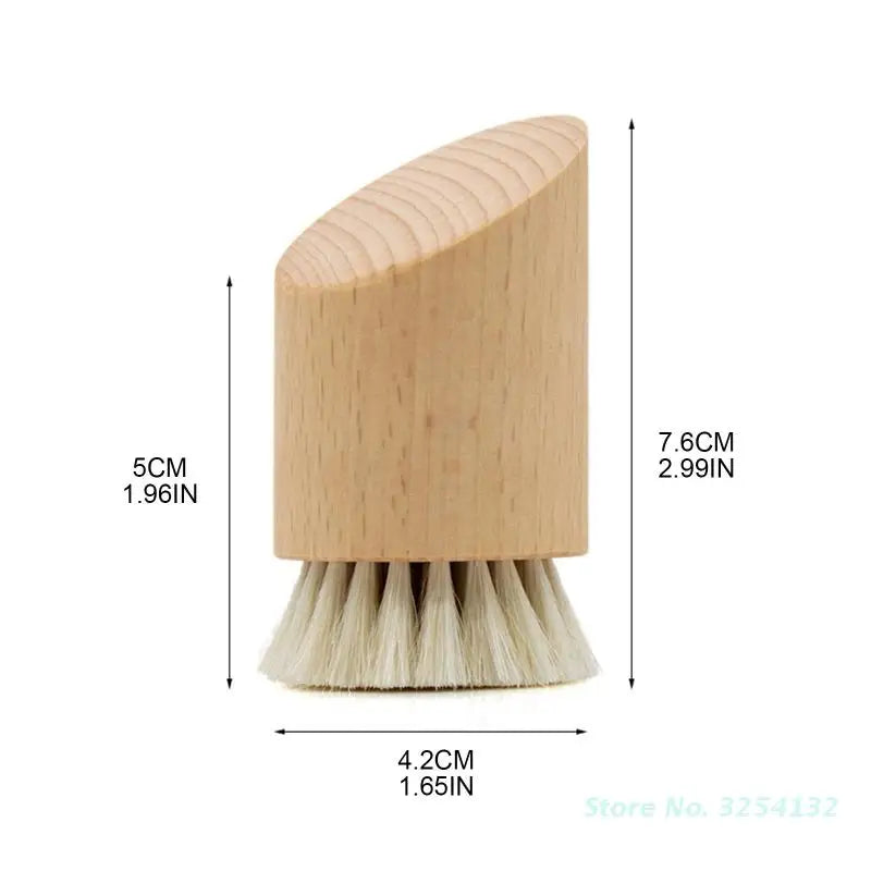 Wood Handle Facial Cleaning Brush Deep Clean Manual Soft Face Massager Skin Pore Clean Brush Face Care Brush Beauty Tool
