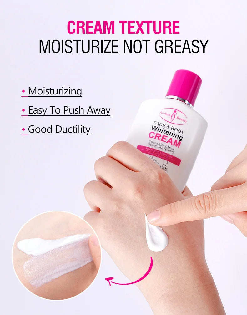 Face Body Bleaching Cream Improve Dark Skin Collagen Face Body Lotion Feminine Gentle Nourishing Dark Korean Skin Care Cream