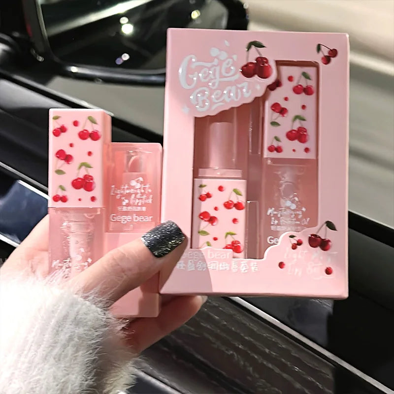 Gege Bear Gentle Moisturizing Lip Care Set - Reduces Lip Lines and Prevents Chapping,Essential for summer drying