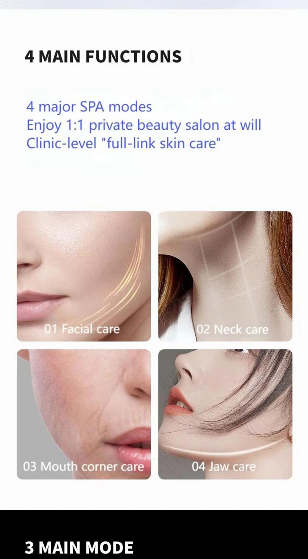 Multifunctional Facial Skin Care Beauty Massager Electric Facial Massage Device Clean Face Skin Rejuvenation Lifting Tighten