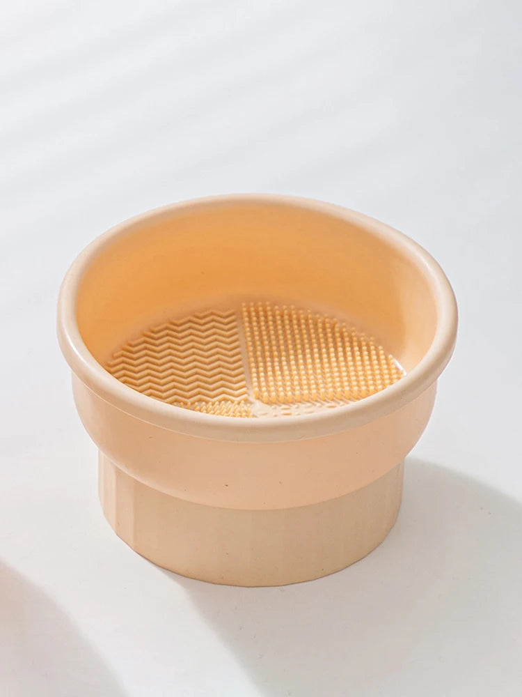 Makeup Brush Cleaning Bucket Washing And Drying Tools Beauty Makeup Powder Puff Cleaning Artifacts Drying Rack Storage Box