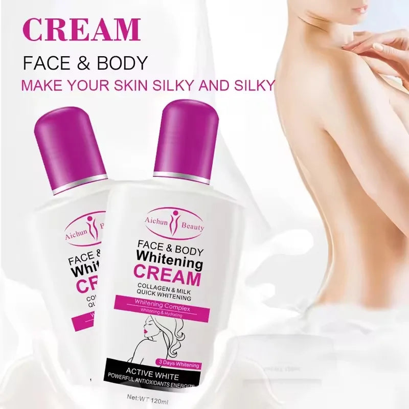 Face Body Bleaching Cream Improve Dark Skin Collagen Face Body Lotion Feminine Gentle Nourishing Dark Korean Skin Care Cream