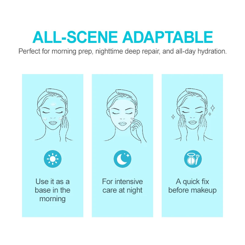 Hyaluronic Acid Face Serum & Cream Skin Care Set Deep Nourishing Lasting Moisturising Anti Dry Facial Skincare Cosmetics Kit