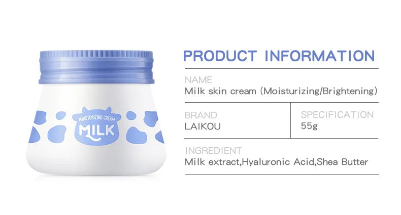 LAIKOU Milk Face Carem  Moisturizing Nourish Creams Beauty Aintenance Face Skin Care  Cosmetics ﻿55g