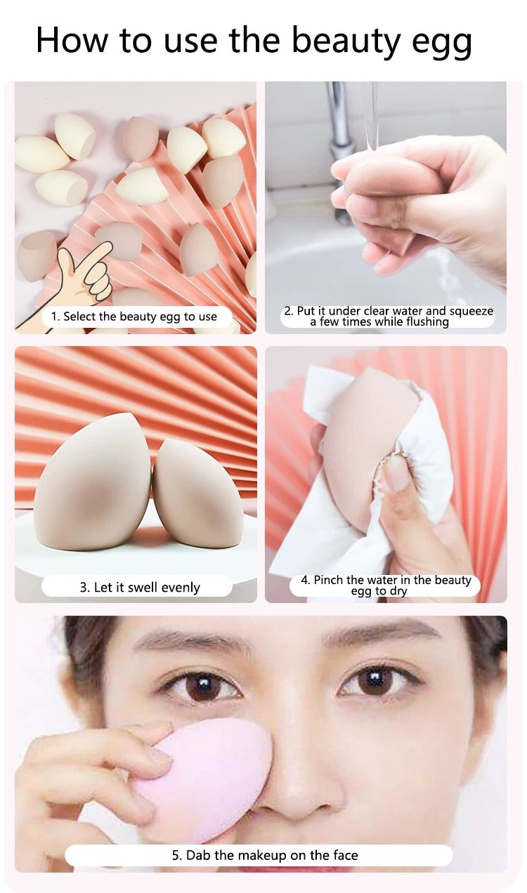 Makeup Sponge Puff Professional Cosmetic Puff Powder Smooth Women's Makeup  Foundation Sponge Beauty Make Up Tool Accessories