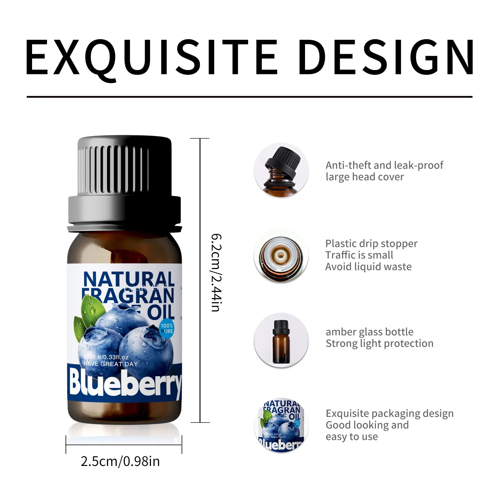 10ml Blueberry Essential Oils Blueberry Perfume women fragrance Funny Gifts perfume women soap/candle making Skin Care
