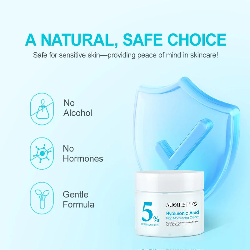 Hyaluronic Acid Face Serum & Cream Skin Care Set Deep Nourishing Lasting Moisturising Anti Dry Facial Skincare Cosmetics Kit