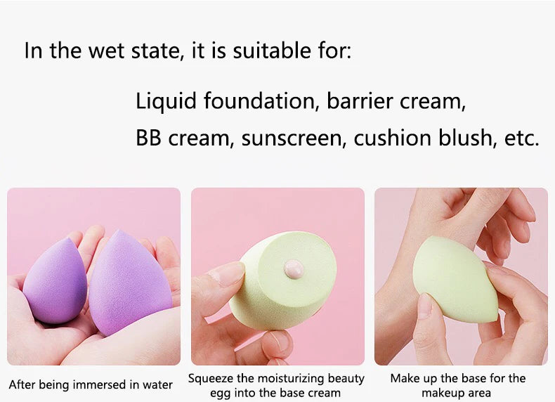 Makeup Sponge Puff Professional Cosmetic Puff Powder Smooth Women's Makeup  Foundation Sponge Beauty Make Up Tool Accessories