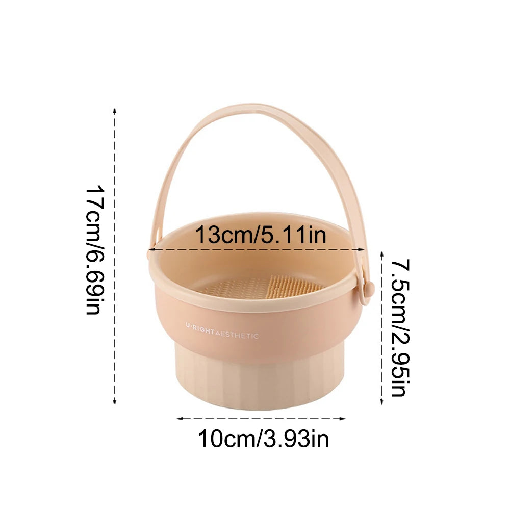 Makeup Brush Cleaning Bucket Washing And Drying Tools Beauty Makeup Powder Puff Cleaning Artifacts Drying Rack Storage Box
