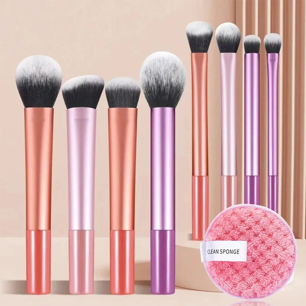 Makeup Brush Set Pro Easy to Clean, - Soft, Premium Synthetic Hair, Cruelty-Free, Foundation, Blush, Eyeshadow, Cosmetic