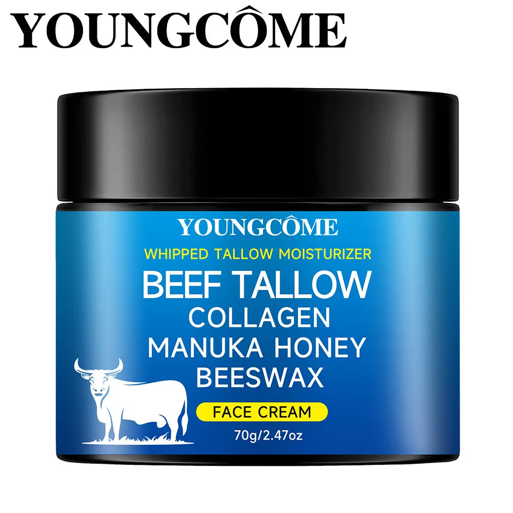 Beef Tallow Face Moisturizer Whipped Beef Tallow & Honey Balm Face & Body Skin Care Grass Fed Grass Finished Face Cream new