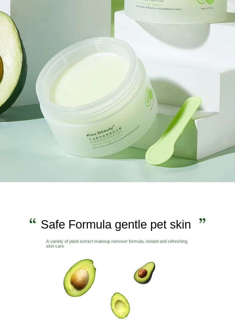 Kiss Beauty Korean Skincare Avocado Cleansing Balm Remove Blackheads Gentle Deep Cleansing Cleansing Oil 100G