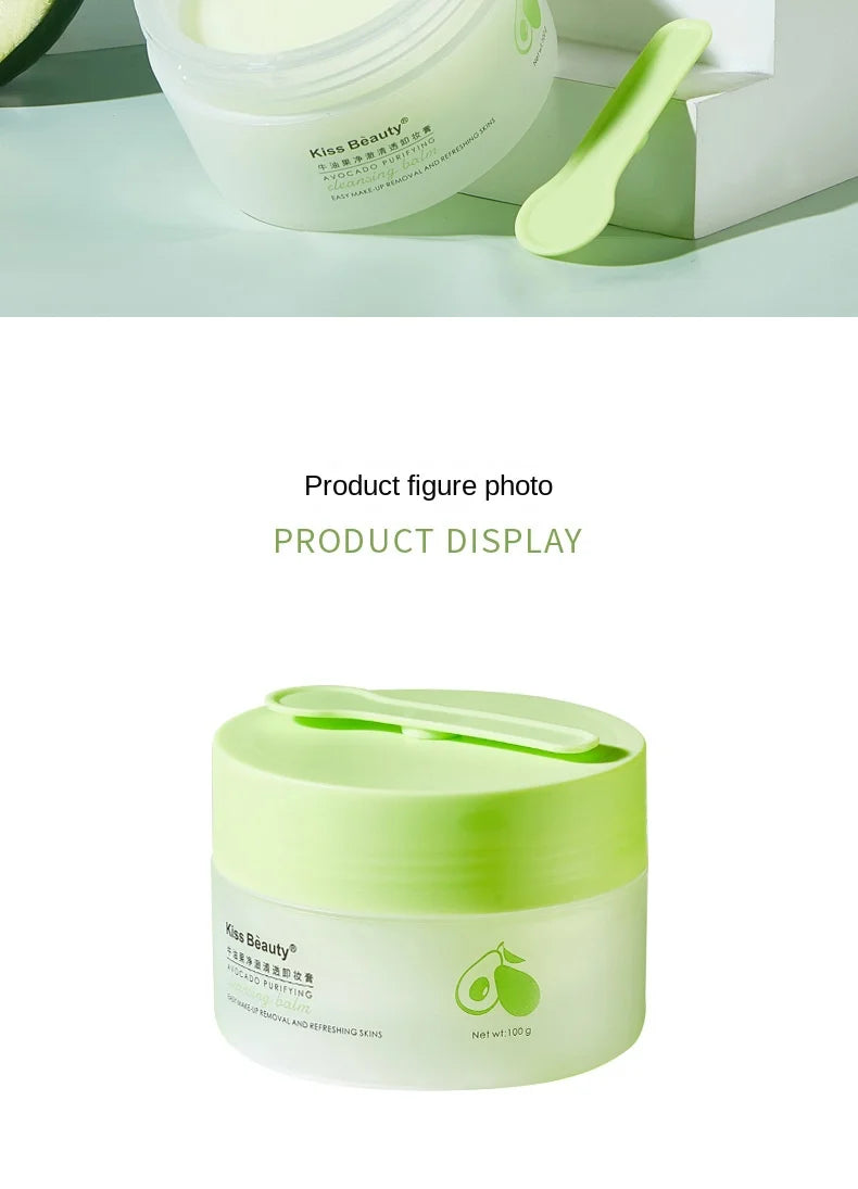 Kiss Beauty Korean Skincare Avocado Cleansing Balm Remove Blackheads Gentle Deep Cleansing Cleansing Oil 100G