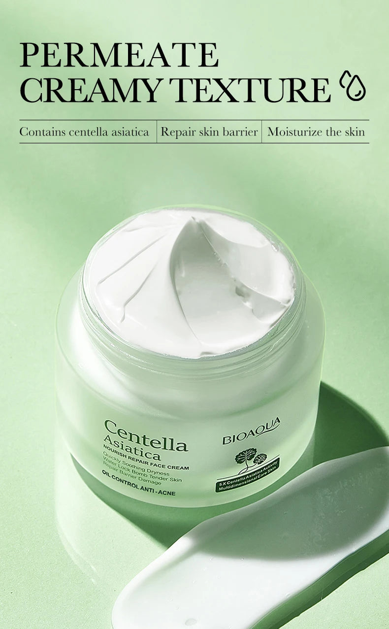 BIOAQUA Centella Asiatica Face Cream skincare Moisturizing Nourishing Firming Facial Cream Skin Care for Beauty