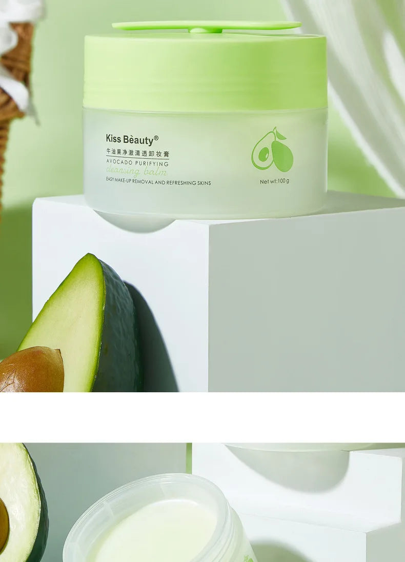 Kiss Beauty Korean Skincare Avocado Cleansing Balm Remove Blackheads Gentle Deep Cleansing Cleansing Oil 100G