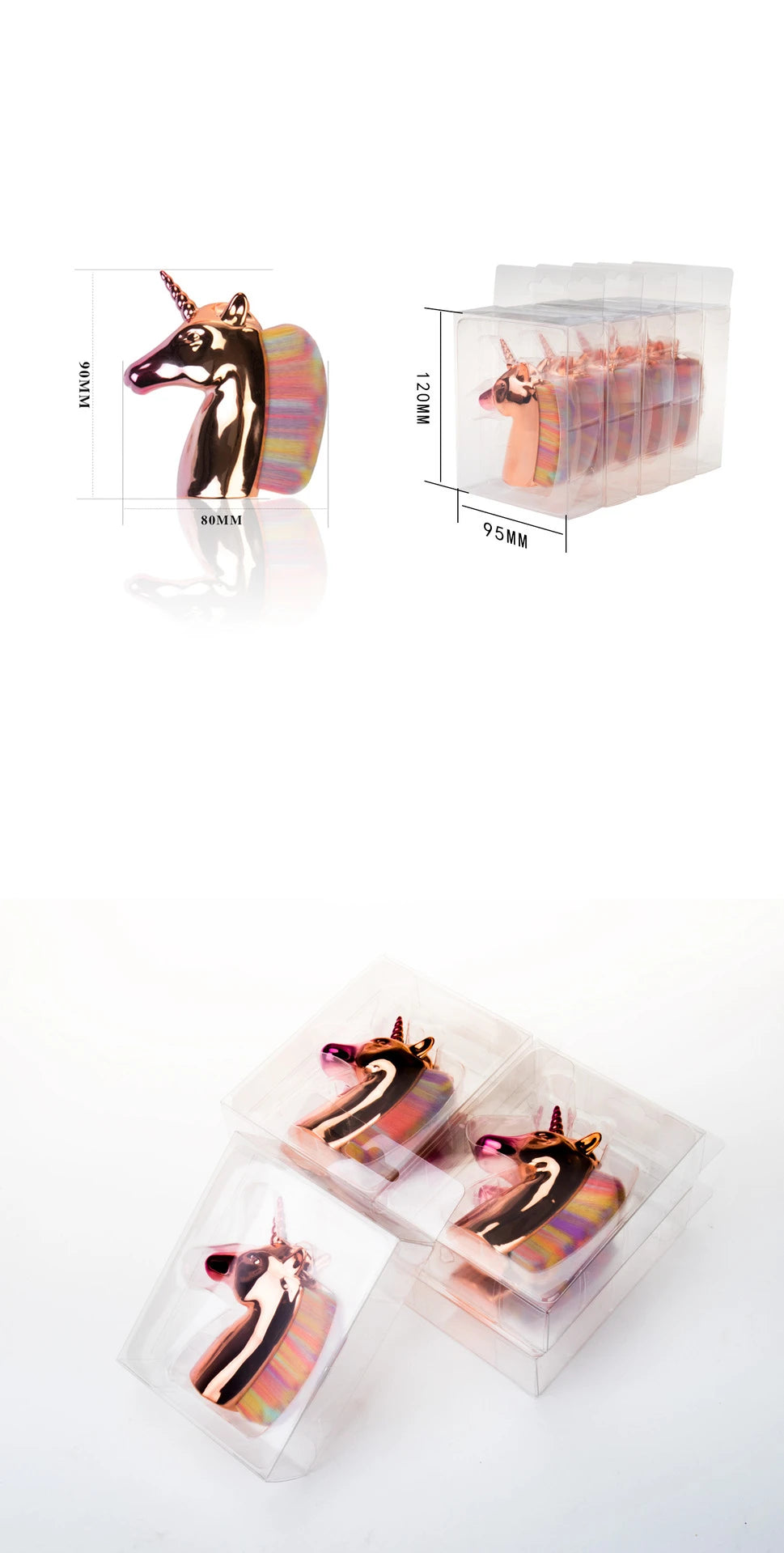Cute Cartoon Unicorn Nail Art Makeup Brushes Synthetic Hair Blush Woman Makeup Brush Face Powder Foundation Cosmetic Makeup Tool