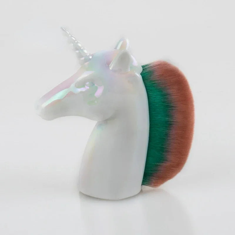 Cute Cartoon Unicorn Nail Art Makeup Brushes Synthetic Hair Blush Woman Makeup Brush Face Powder Foundation Cosmetic Makeup Tool
