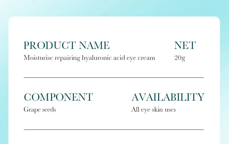 2pcs/kit BIOAQUA Hyaluronic Acid Skin Care Sets Face Eye Cream Moisturizing Hydrating Firming Facial Eyes Creams Face Skin Care